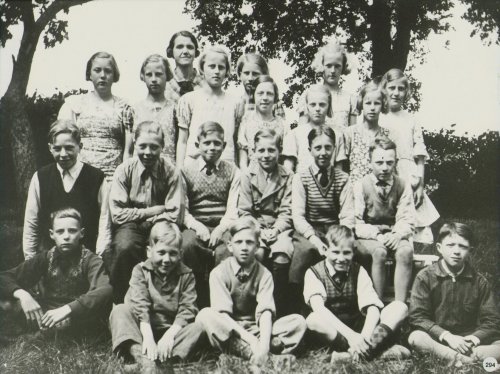 Skolklass i Klockrike 1930-talet
